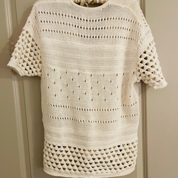 Twelfth Street By Cynthia Vincent Sweater in White Knitted in size Petite - Picture 6 of 12